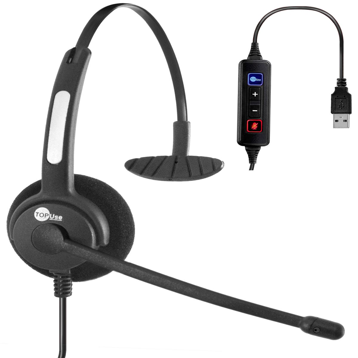 Headset profissional HTU-300 USB VoIP